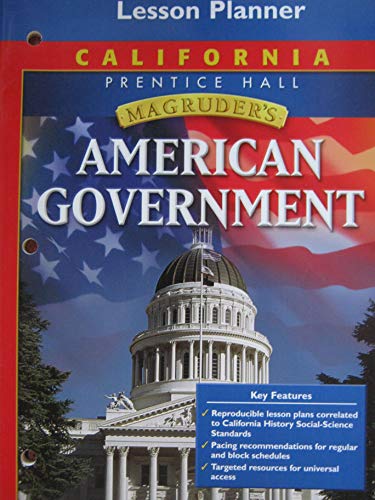 Imagen de archivo de Prentice Hall MaGruder's American Government California Lesson Planner a la venta por HPB-Red