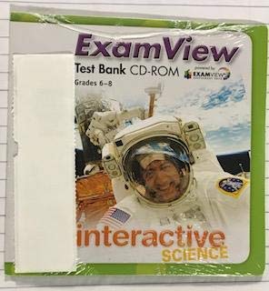 Stock image for Pearson Interactive Science, Grades 6-8: ExamView Test Bank On CD-ROM: Original Wraps (2011 Copyright) for sale by ~Bookworksonline~