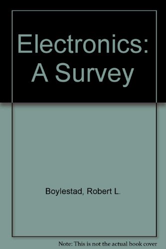 Beispielbild fr Electronics : A Survey zum Verkauf von Better World Books: West