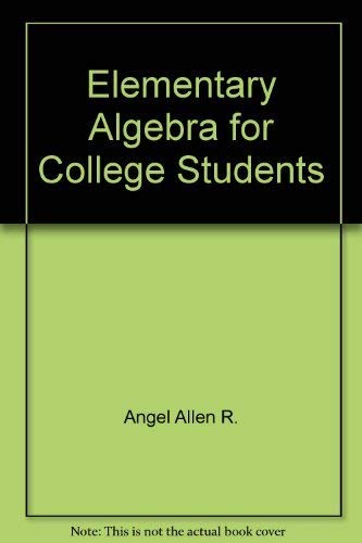 9780132526449: Elementary algebra for college students