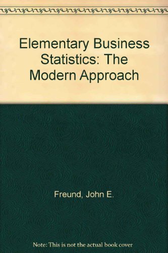 Beispielbild fr Elementary Business Statistics : The Modern Approach zum Verkauf von Better World Books: West