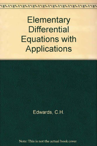 9780132541374: Elementary Differential Equations with Applications