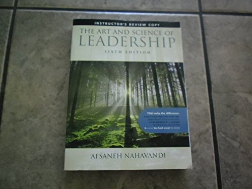 Imagen de archivo de The Art and Science of Leadership Sixth Edition Instructors Review Copy a la venta por Front Cover Books