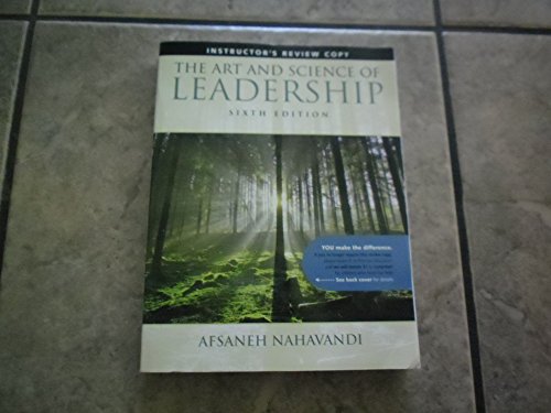 Stock image for The Art and Science of Leadership Sixth Edition Instructors Review Copy for sale by Front Cover Books