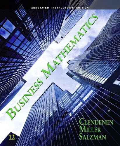 9780132545648: Annotated Instructor's Edition for Business Mathematics