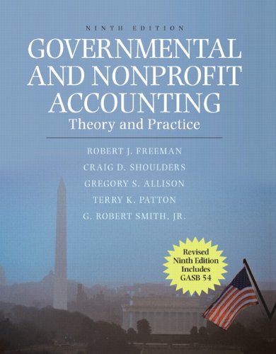Imagen de archivo de Governmental and Nonprofit Accounting: Theory and Practice a la venta por Solr Books