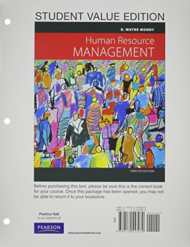 9780132553070: Human Resource Management: Student Value Edition