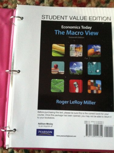 Stock image for Economics Today: The Macro View, Student Value Edition (16th Edition) for sale by SecondSale