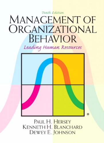 Imagen de archivo de Management of Organizational Behavior a la venta por BombBooks