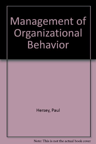 Stock image for Management of Organizational Behavior: Utilizing Human Resources for sale by MusicMagpie