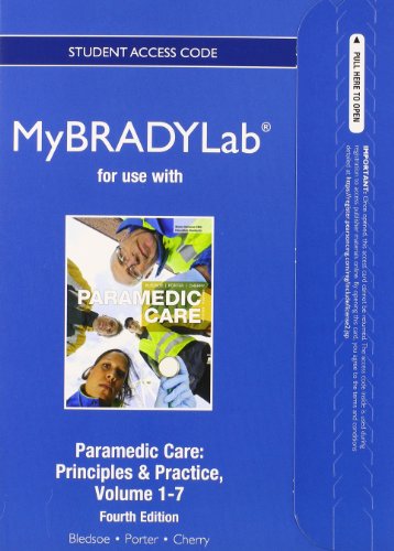 9780132560375: NEW MyBradyLab without Pearson eText -- Access Card -- for Paramedic Care: Principles & Practice, Volumes 1-7