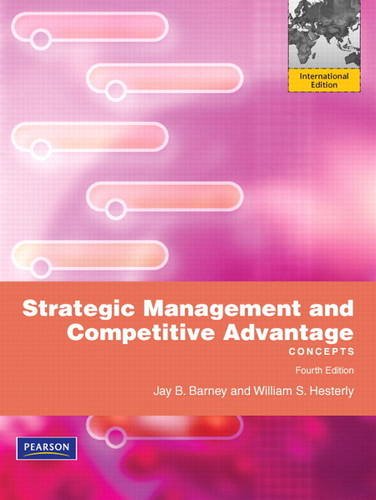 Imagen de archivo de Strategic Management and Competitive Advantage: Concepts: International Edition a la venta por Ammareal