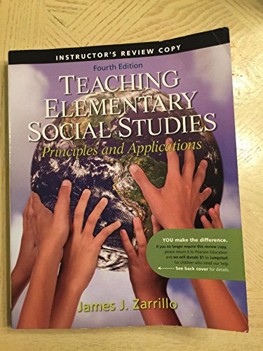 Stock image for Teaching Elementary Social Studies: Principles and Applications (4th Edition) for sale by SGS Trading Inc