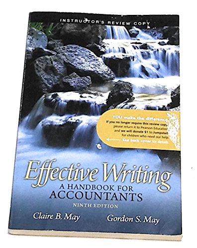 Beispielbild fr Effective Writing: A Handbook for Accountants, 9th Edition zum Verkauf von The Book Cellar, LLC