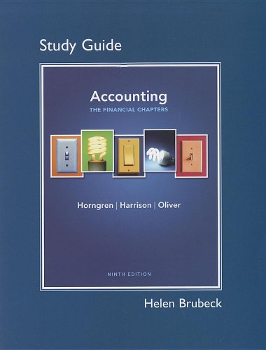 Stock image for Study Guide for Accounting: Chapters 1-15 for sale by HPB-Red