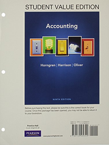 Beispielbild fr Accounting, Student Value Edition (9th Edition) zum Verkauf von SecondSale