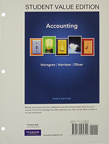 Stock image for Accounting, Student Value Edition (9th Edition) for sale by SecondSale