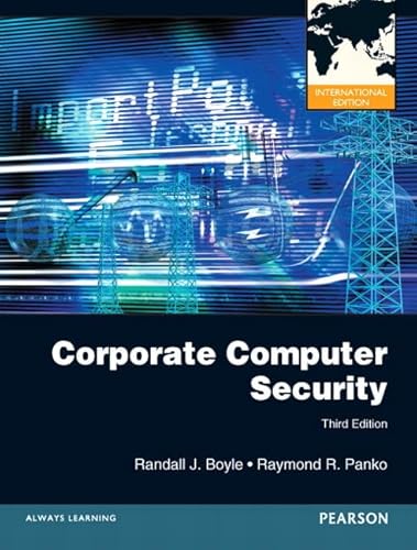 Beispielbild fr Corporate Computer Security zum Verkauf von Phatpocket Limited