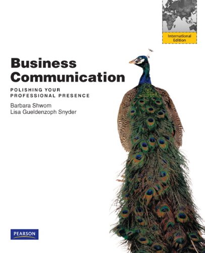 Beispielbild fr Business Communication: Polishing Your Professional Presence: International Edition zum Verkauf von Cambridge Rare Books