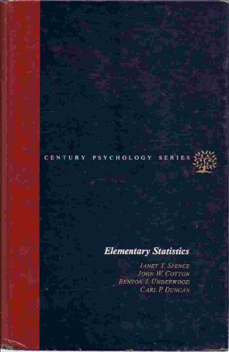 Stock image for Elementary statistics (The Century psychology series) for sale by HPB-Red