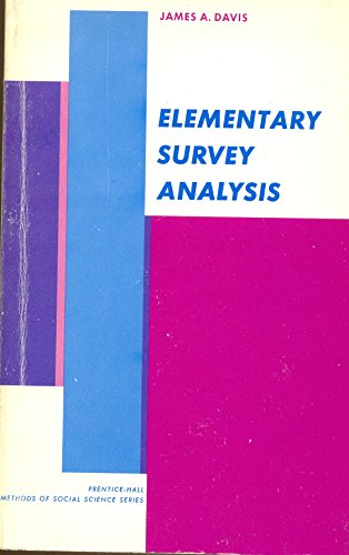 Stock image for Elementary survey analysis (Prentice-Hall methods of social science series) for sale by Wonder Book