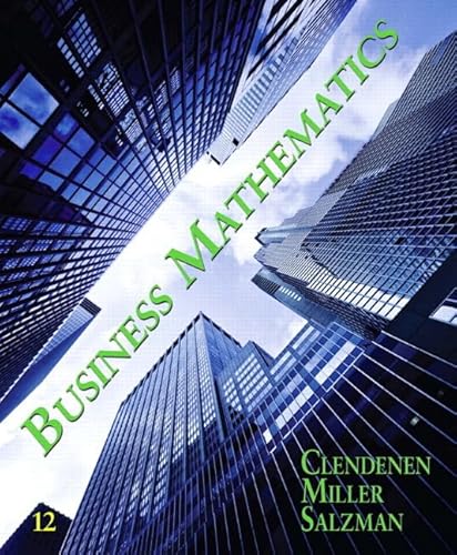 9780132605540: Business Mathematics