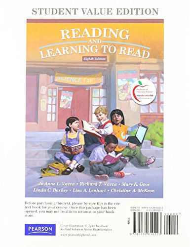 Imagen de archivo de Reading and Learning to Read: Student Value Edition Reading and Learning to Read a la venta por HPB-Red