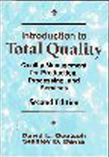 9780132621557: Introduction To Total Quality