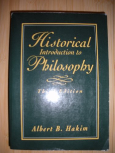 Beispielbild fr Historical Introduction to Philosophy zum Verkauf von Wonder Book