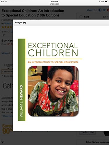 Beispielbild fr Exceptional Children: An Introduction to Special Education (10th Edition) zum Verkauf von BooksRun