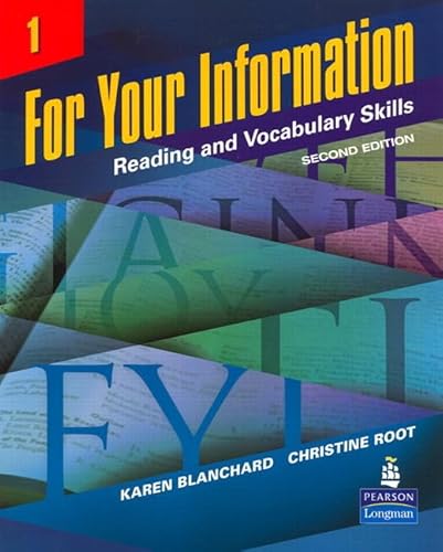 Imagen de archivo de For Your Information 1: Reading and Vocabulary Skills (Student Book and Classroom Audio CDs) (2nd Edition) a la venta por Iridium_Books