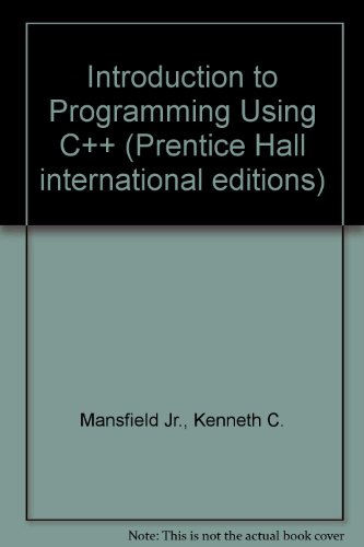 Imagen de archivo de Introduction to Programming Using C++ (Prentice Hall international editions) a la venta por Phatpocket Limited