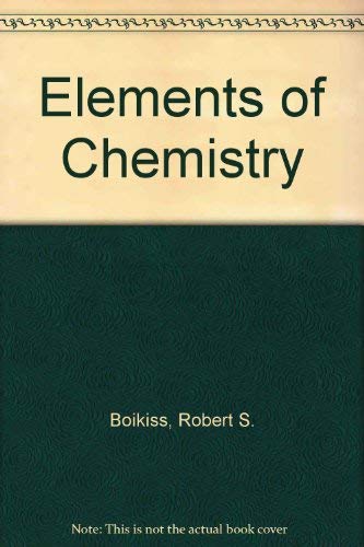 Stock image for Elements of Chemistry: General, Organic and Biological for sale by HPB-Red