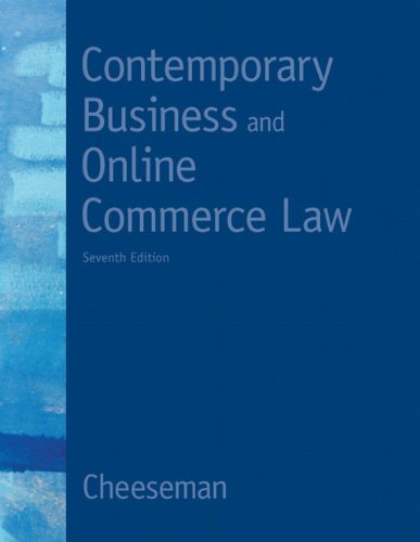 Imagen de archivo de Contemporary Business and Online Commerce Law a la venta por Hawking Books