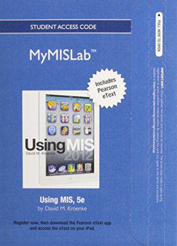 Imagen de archivo de MyMISLab with Pearson eText -- Access Card -- for Using MIS a la venta por BookHolders