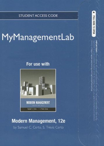 Stock image for MyManagementLab -- Access Card -- for Modern Management: Concepts and Skills (MyManagementLab (access codes)) for sale by POQUETTE'S BOOKS
