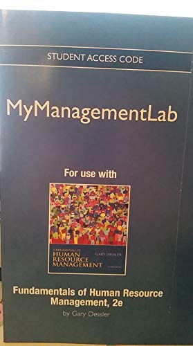 Fundamentals of Human Resource Management: Mymanagementlab Student Access Code (9780132667395) by Dessler, Gary
