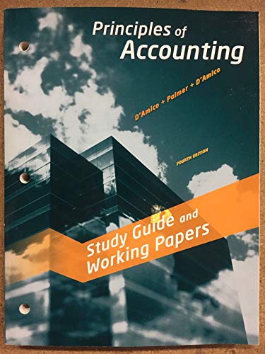 9780132667630: Study Guide and Working Papers (Consumable) of Principles of Accounting, 4th Edition