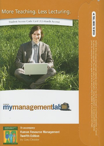 9780132669009: MyLab Management -- Access Card -- for Human Resource Management