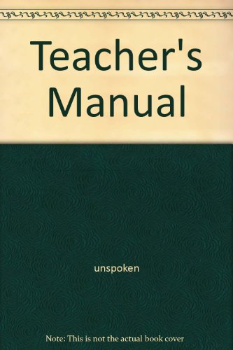 Stock image for Teacher's Manual for sale by HPB-Red