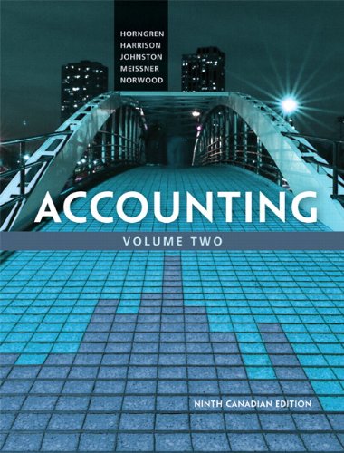 Imagen de archivo de Accounting, Volume 2, Ninth Canadian Edition a la venta por Better World Books