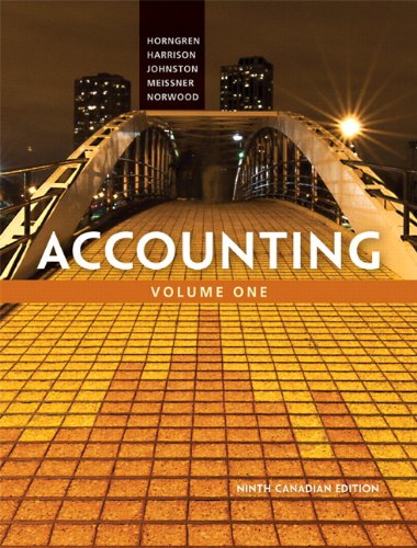 Imagen de archivo de Accounting, Volume 1, Ninth Canadian Edition a la venta por Better World Books: West