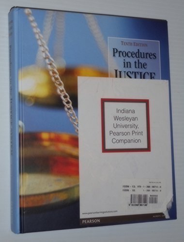 Stock image for Procedures in the Justice System (10th Edition) for sale by Goodwill Books