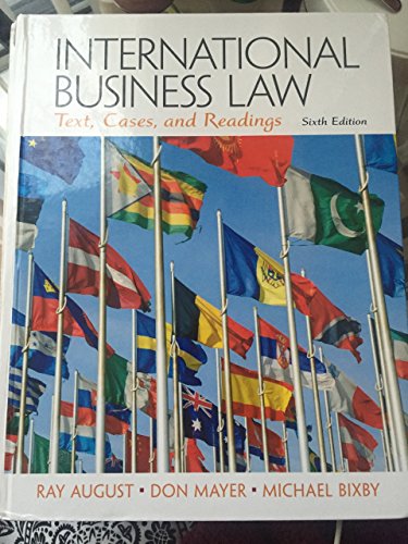 Imagen de archivo de International Business Law a la venta por BGV Books LLC