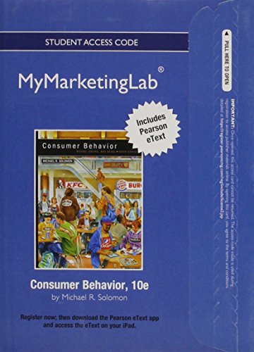 2012 Mymarketinglab with Pearson Etext -- Access Card -- For Consumer Behavior (9780132720472) by Solomon, Michael R