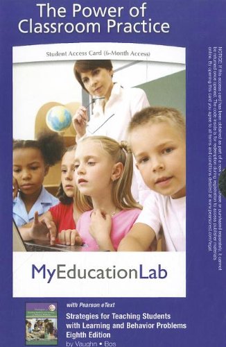 Strategies for Teaching Students With Learning and Behavior Problems Myeducationlab Pegasus With Pearson Etext Standalone Access Card (9780132724432) by Vaughn, Sharon R.; Bos, Candace S.