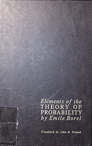 Stock image for Elements of the Theory of Probability for sale by Better World Books