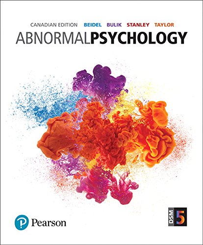 Beispielbild fr Abnormal Psychology, First Canadian Edition zum Verkauf von Better World Books