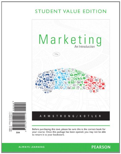 Imagen de archivo de Marketing: An Introduction, Student Value Edition (11th Edition) a la venta por SecondSale