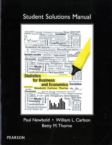 9780132745680: Student Solutions Manual for Statistics for Business and Economics